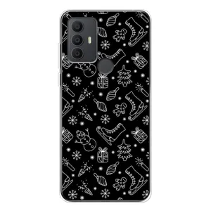 Новогодние, Праздничные Чехлы для TCL 30 SE - 2024 год (Новогодний фон)