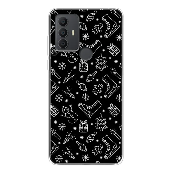 Чохол з принтом «Новорічний фон» для TCL 30 SE