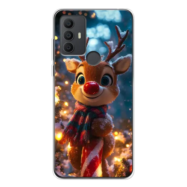 Чехол с принтом «Олень с шарфом» для TCL 30 SE Чехол с принтом «Олень с шарфом» для TCL 30 SE