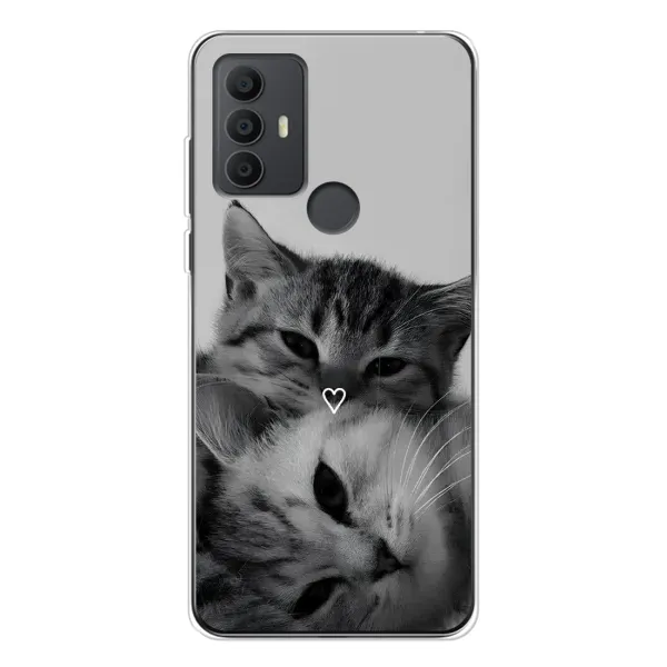 Чехол с принтом «Пара котов» для TCL 30 SE
