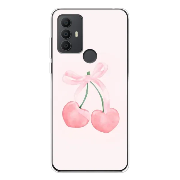 Чехол с принтом «Розовые вишни» для TCL 30 SE
