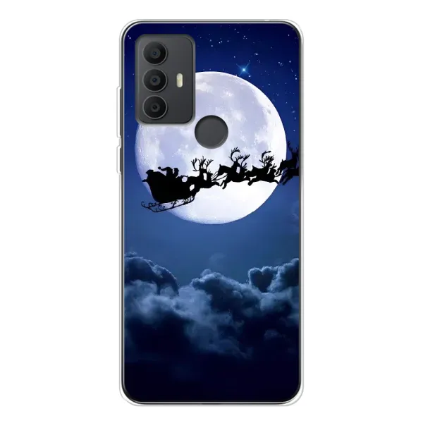 Чехол с принтом «Санта - луна» для TCL 30 SE