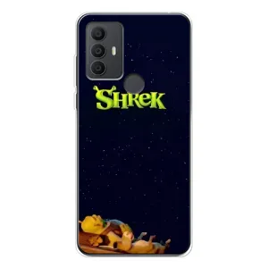 Чехол с мультфильмом Шрек на TCL 30 SE (Отдыхающий Шрек)
