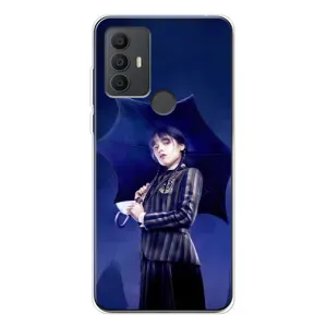 Силиконовый чехол с картинкой для TCL 30 SE (Венсдей)
