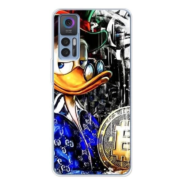 Чехол с принтом «Биткойн Скрудж» для TCL 30