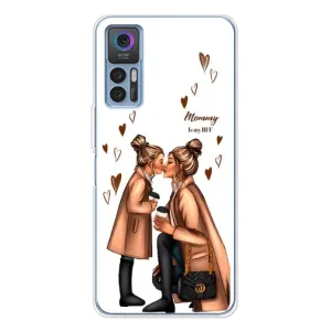 Чехол с печатью для TCL 30 - (Мама с ребенком) (AlphaPrint) (Дочка и мама)