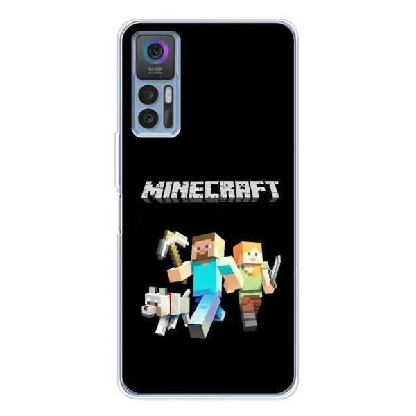 Чохол з принтом «герої Minecraft» для TCL 30