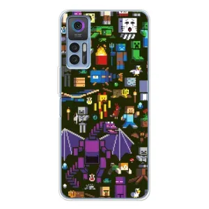 Чохол Майнкрафт на TCL 30 (AlphaPrint) Minecraft (Колаж Майнкрафт)