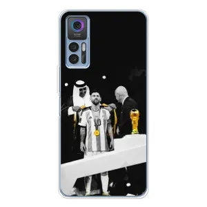 Чехлы для TCL 30 (Leo чемпион) (AlphaPrint) (Месси в накидке)