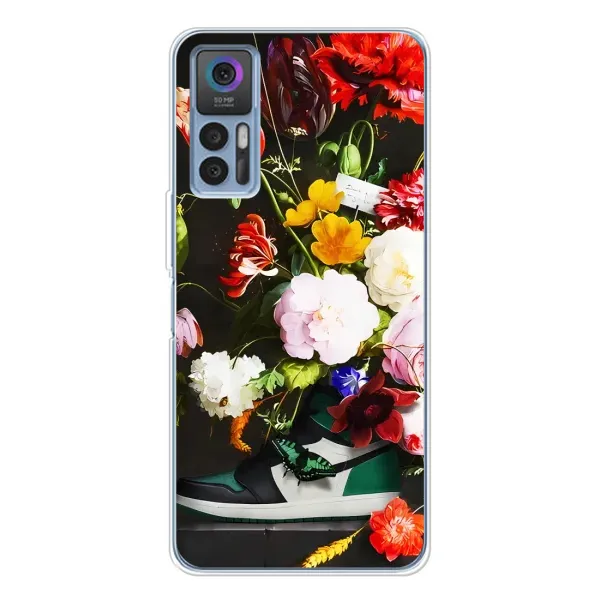 Чехол с принтом «Nike цветы» для TCL 30