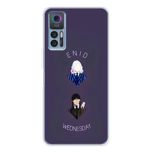 Чехол с принтом «Уэнздей и подруга» для TCL 30