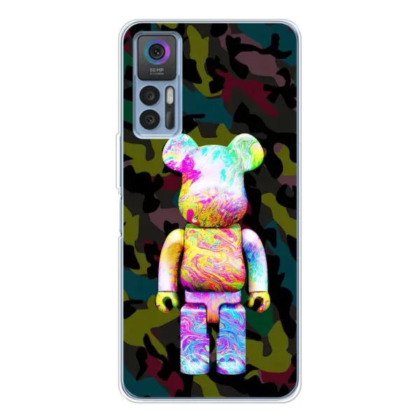 Чохол з принтом «Яскравий Bearbrick» для TCL 30