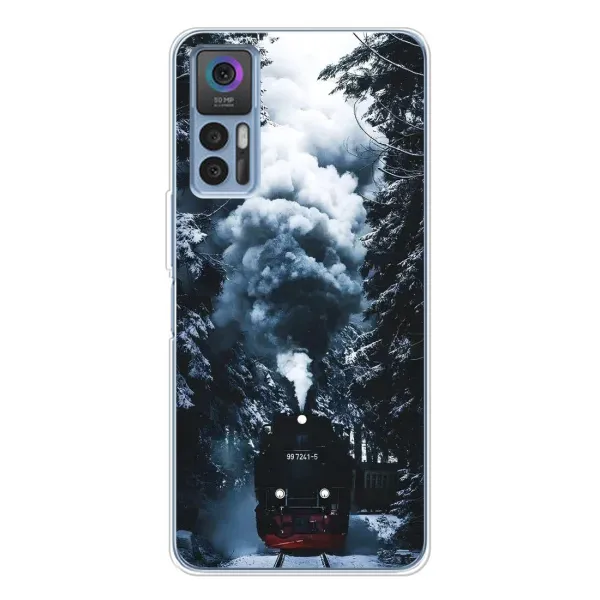 Чехол с принтом «Зимний поезд» для TCL 30