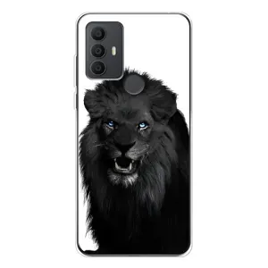 Чехлы с картинками животных TCL 306 (Черный ЛЕВ)