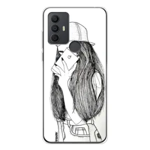 Чехол с печатью для TCL 306 - (Мода) (AlphaPrint) (Фото девочки)