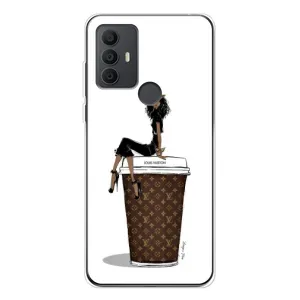 Чехлы Луи Витон для TCL 306 (AlphaPrint - LOUIS VUITTON) (кофе LOUIS VUITTON)