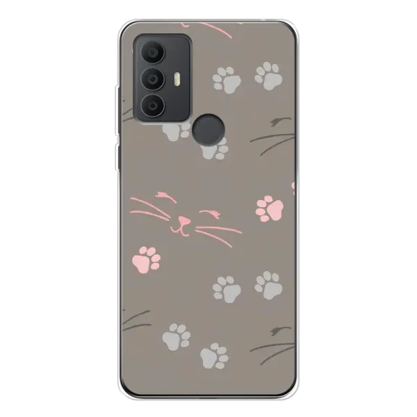 Чехол с принтом «Лапы и усы» для TCL 306