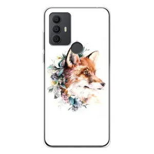 Чохли з картинкою Лисичка для TCL 306 (VPrint) (Лиса в квітах)