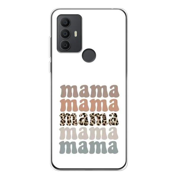 Чехол с принтом «Текстовый коллаж мама» для TCL 306
