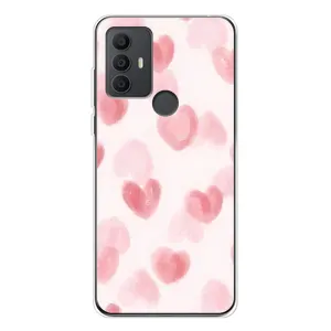 Чохол з розовим принтом для TCL 306 (Рожеві сердечки)