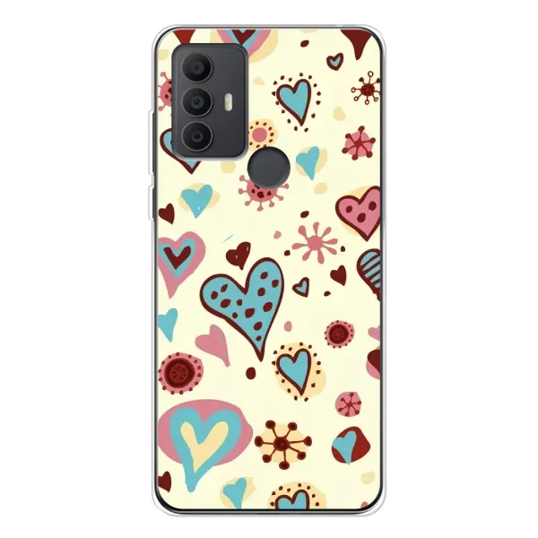 Чехол с принтом «Сердечки» для TCL 306 Чехол с принтом «Сердечки» для TCL 306