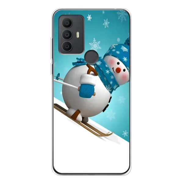 Чехол с принтом «Снеговик на лыжах» для TCL 306 Чехол с принтом «Снеговик на лыжах» для TCL 306