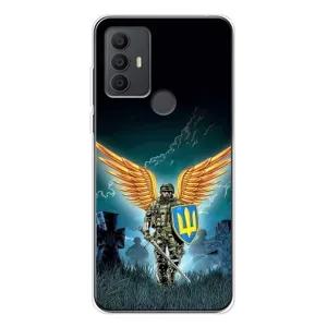 Чехлы с картинкой ЗСУ для TCL 306 (AlphaPrint) (Солдат ЗСУ)