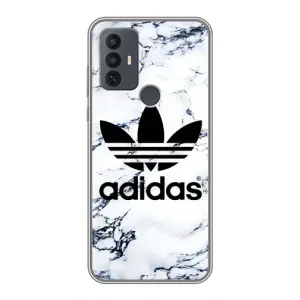 Чехлы Адидас для TCL 30E (AlphaPrint) (Адидас на мраморе)