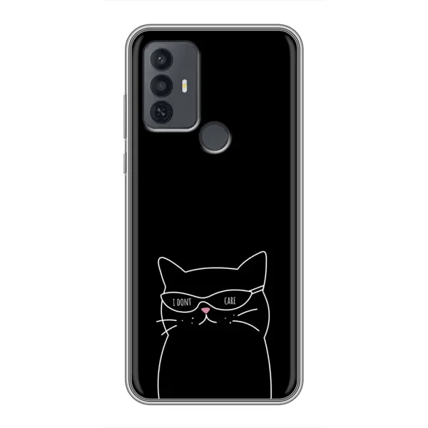 Чехол с принтом «Равнодушный кот» для TCL 30E