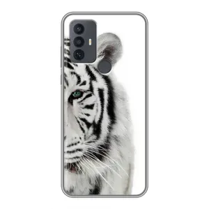 Чехлы с картинками животных TCL 30E (Белый Тигр)