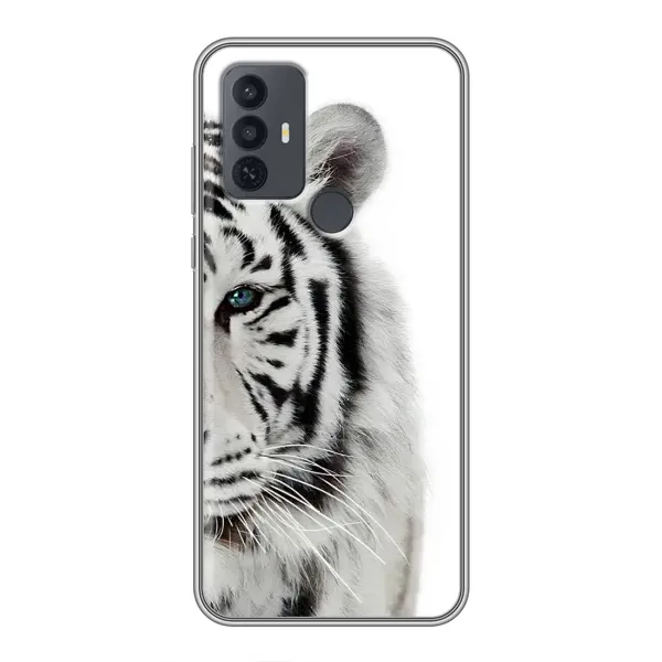 Чехол с принтом «Белый Тигр» для TCL 30E