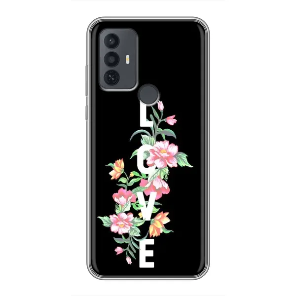 Чехол с принтом «Цветы LOVE» для TCL 30E
