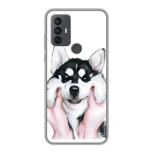 Чехлы с собаками для TCL 30E (VPrint) (Довольный Хаски)