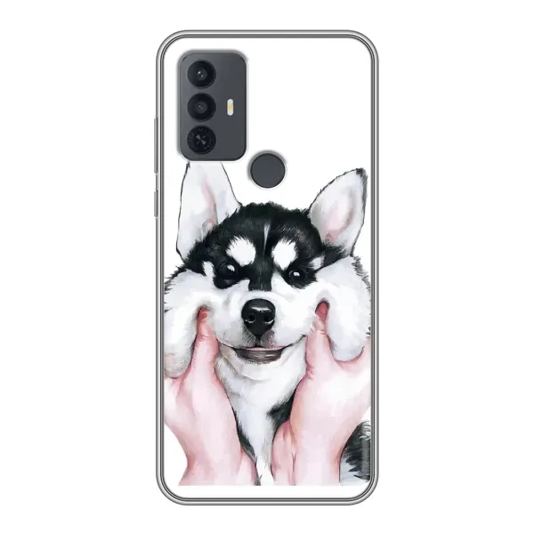 Чехол с принтом «Довольный Хаски» для TCL 30E