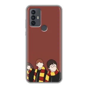 Чехлы с Гарри Поттером для TCL 30E (AlphaPrint) (Гарри с друзьями)