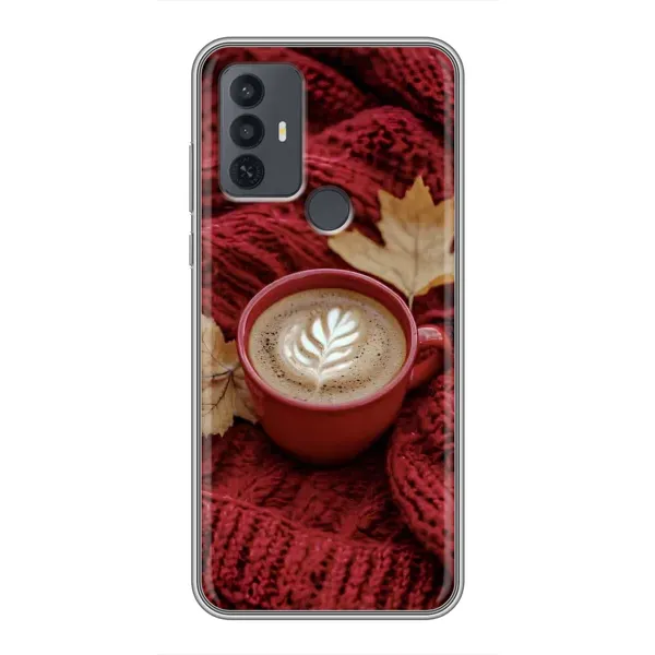 Чехол с принтом «Кофе на пледе» для TCL 30E