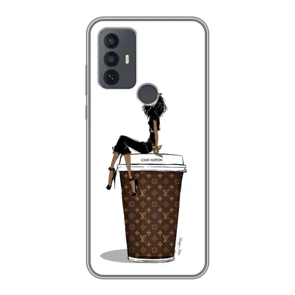 Чехол с принтом «кофе LOUIS VUITTON» для TCL 30E