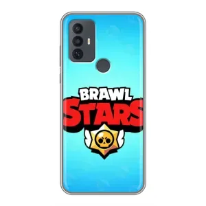 Чехлы Brawl Stars для TCL 30E (AlphaPrint) (Лого Бравл Старс)