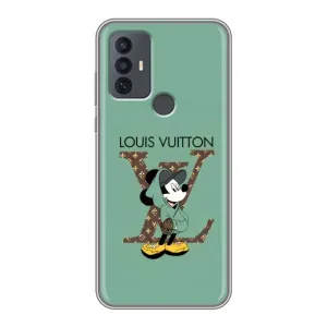 Чехлы Луи Витон для TCL 30E (AlphaPrint - LOUIS VUITTON) (Микки Маус LV)