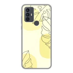 Силиконовый чехол с принтом в цветах на TCL 30E