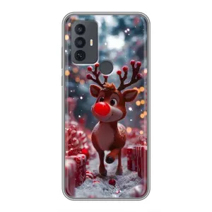 Яркий чехол для TCL 30E с Зимними Оленятами (Олень среди подарков)