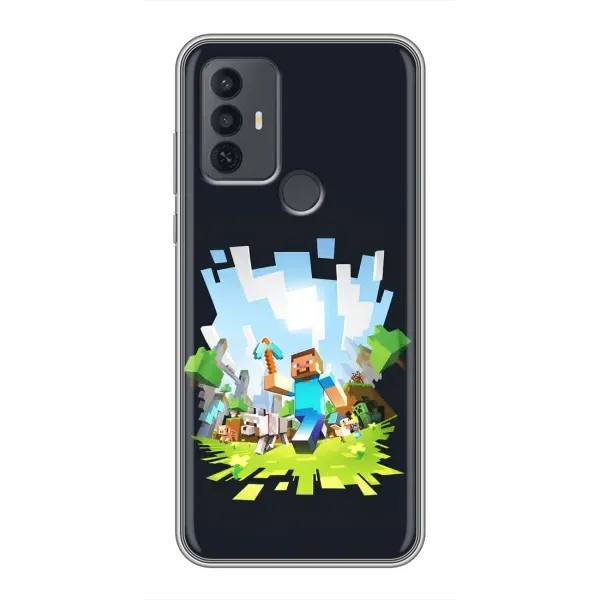 Чехол с принтом «персонажи Minecraft» для TCL 30E