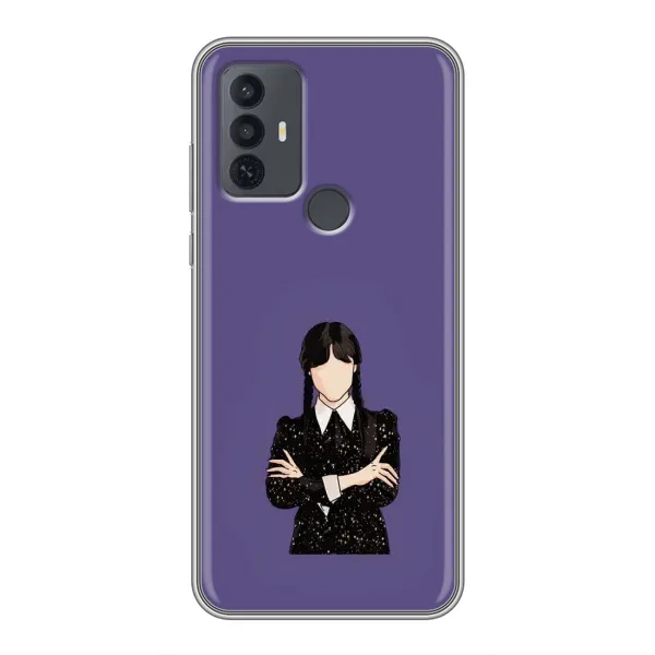 Чехол с принтом «Уэнздей в черном» для TCL 30E