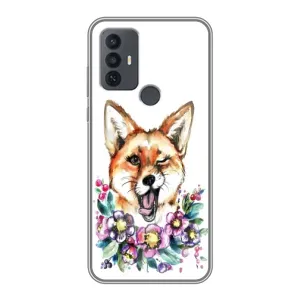 Чехлы с картинкой Лисички для TCL 30E (VPrint) (Веселая лисичка)