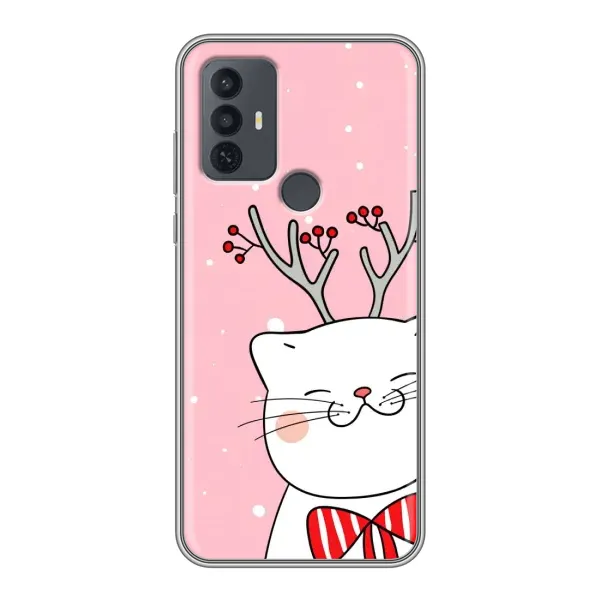 Чехол с принтом «Зимний кот» для TCL 30E