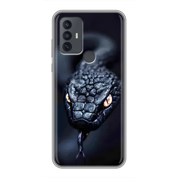 Чехол с принтом «Черная змея» для TCL 30E