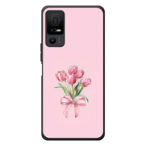 Чохол з розовим принтом для TCL 40 NxtPaper 5G (Букет квітів)