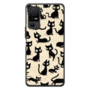 Чохол з малюнком кіт на TCL 40 NxtPaper 5G (Чорні коти)