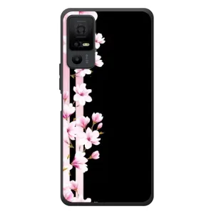 Чехол для <td>ТКЛ 40 Некст페이пер 5G </td> - с принтом (Дизайнерские) (AlphaPrint) (Цветочки)
