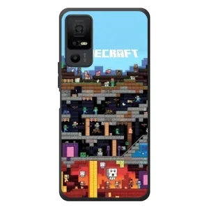 Чехол Майнкрафт на TCL 40 NxtPaper 5G (AlphaPrint) Minecraft (фон Minecraft)